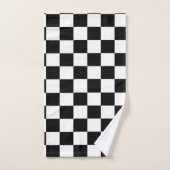 Minimalist Retro Checkered – Monochrome Streetwear バスタオルセット (ハンドタオル)