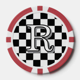 Minimalist Retro Checkered – Monochrome Streetwear ポーカーチップ