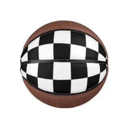 Minimalist Retro Checkered – Monochrome Streetwear ミニバスケットボール