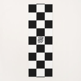 Minimalist Retro Checkered – Monochrome Streetwear ヨガマット