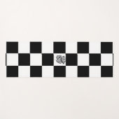 Minimalist Retro Checkered – Monochrome Streetwear ヨガマット (正面(横))
