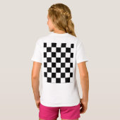 Minimalist Retro Checkered – Monochrome Streetwear Tシャツ (裏面フル)