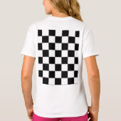 Minimalist Retro Checkered – Monochrome Streetwear Tシャツ (裏面)