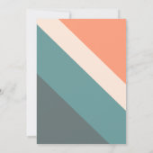 Minimalist Retro Orange Pastel The Wedding Of 招待状 (裏面)