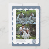 Minimalist Retro Photo Collage Wedding Invitations 招待状 (裏面)
