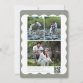 Minimalist Retro Photo Collage Wedding Invitations 招待状 (裏面)