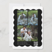 Minimalist Retro Photo Collage Wedding Invitations 招待状 (裏面)