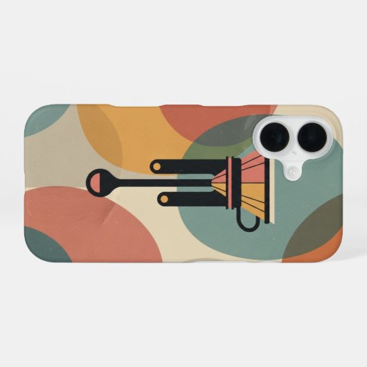 Minimalist Retro Pour-Over Coffee iPhone 16ケース (裏面横)