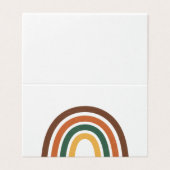 Minimalist Retro Rainbow Folded Table Place Card (外部フラット)