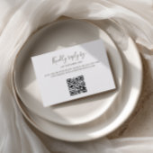 Minimalist Retro Sage Green Arch QR Code RSVP Card