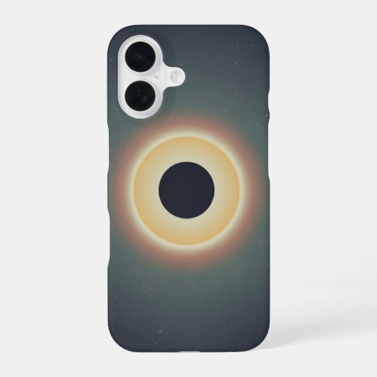 Minimalist Retro Solar Eclipse iPhone 16ケース (裏面)
