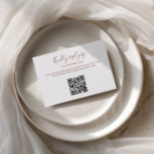 Minimalist Retro Terracotta Arch QR Code RSVP Card