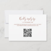 Minimalist Retro Terracotta Arch QR Code RSVP Card (裏面)
