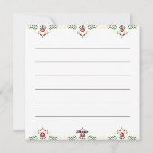 Minimalist Ribbon Tree Christmas Card  シーズンカード (裏面)