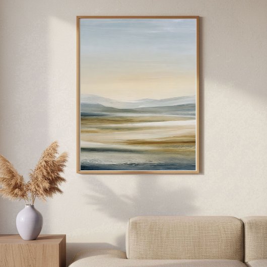 Minimalist Rolling Terrain Abstract Wall Art ポスター