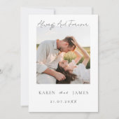  Minimalist Romantic Evening Photo Wedding  招待状 (正面)