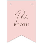 Minimalist Romantic Line Art Flowers Photo Booth バンティングフラッグ (第3の旗)