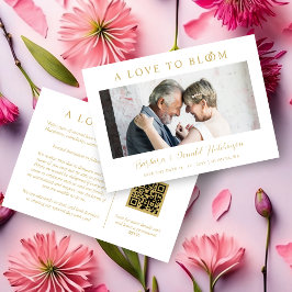 Minimalist Romantic Wedding Anniversary in Gold セーブザデート