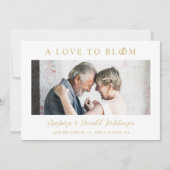 Minimalist Romantic Wedding Anniversary in Gold セーブザデート (正面)