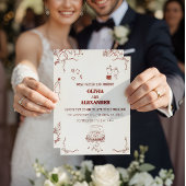 Minimalist Romantic Wedding Invitation 箔招待状