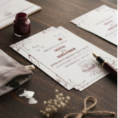 Minimalist Romantic Wedding Invitation 箔招待状