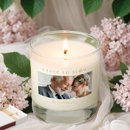 Minimalist Romantic Wedding Photo Anniversary Gold