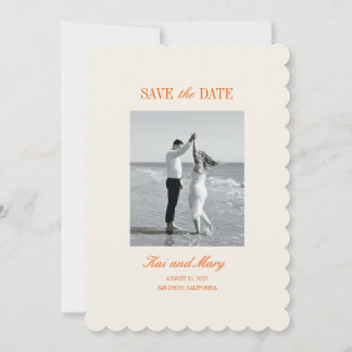 Minimalist Romantic Wedding Save the Date Card シーズンカード