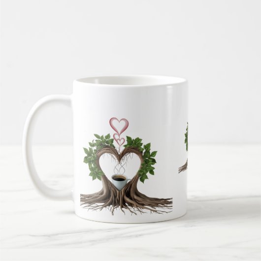 Minimalist Roots Heart Coffee Mug コーヒーマグカップ (左)