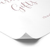Minimalist Rose Gold Cards and Gifts Sign ポスター (角)