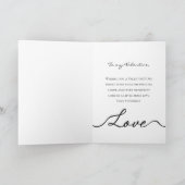 Minimalist Rose Heart Photo Collage Custom  カード (内部)