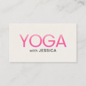 Minimalist Rose Old White Bold Yoga Instructor 名刺 (正面)