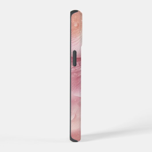 Minimalist Rose Petal Texture iPhone Case  iPhone 15ケース (右側面)