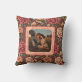 Minimalist Rose Throw Pillow For Couples クッション (裏面)