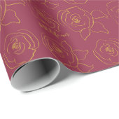 Minimalist roses customize best life ever ラッピングペーパー (ロールコーナー)