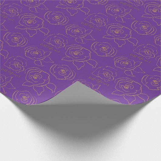 Minimalist roses customize best life ever ラッピングペーパー (角)