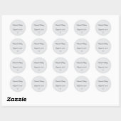Minimalist Round Wedding Stickers ラウンドシール (シート)