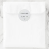 Minimalist Round Wedding Stickers ラウンドシール (バッグ)