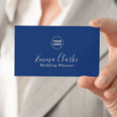 Minimalist  Royal Blue Scan Code Business Card 名刺