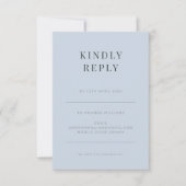 Minimalist RSVP Card Typography Dusky Blue (正面)