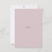Minimalist RSVP Card Typography Dusky Rose (裏面)
