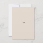 Minimalist RSVP Card Typography Soft Latte (裏面)