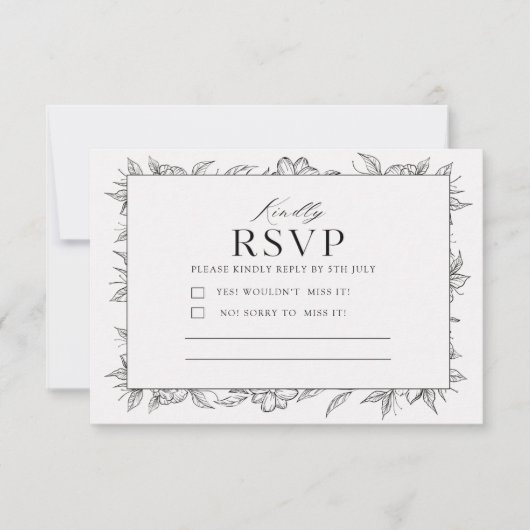 Minimalist RSVP Card | Wedding Response Card |  (正面)