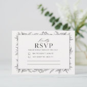 Minimalist RSVP Card | Wedding Response Card |  (スタンド正面)