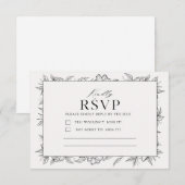 Minimalist RSVP Card | Wedding Response Card |  (正面/裏面)