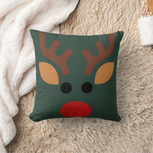 Minimalist Rudolph Reindeer クッション (ブランケット)