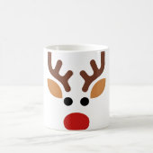 Minimalist Rudolph Reindeer コーヒーマグカップ (中央)