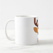 Minimalist Rudolph Reindeer コーヒーマグカップ (左)