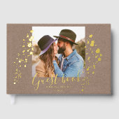 Minimalist Rustic Country Photo Wedding ゲストブック (正面)