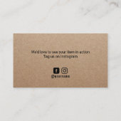 Minimalist Rustic Kraft Business Thank You 名刺 (裏面)