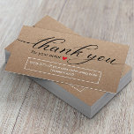 Minimalist Rustic Kraft Business Thank You 名刺<br><div class="desc">Minimalist Rustic Kraft Business Thank You Cards.</div>